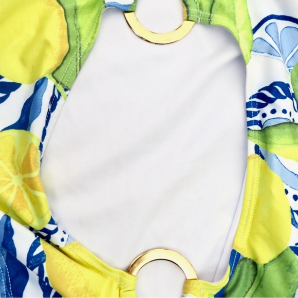 NEW! Kenny Flowers Watercolors The Positano Gold Rings Swimsuit SZ M, L - Picture 7 of 11